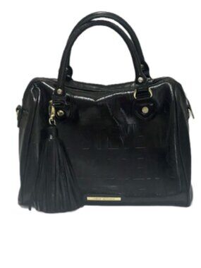 Steve Madden Speedy‎ Satchel Top Handle Handbag Patent-like Casual Solid Tassel